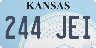 KS license plate 244JEI