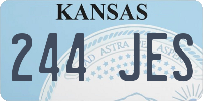 KS license plate 244JES