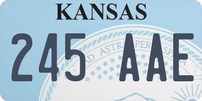 KS license plate 245AAE