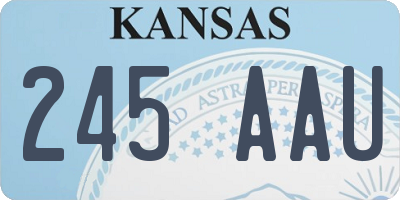 KS license plate 245AAU
