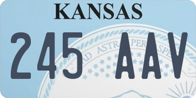 KS license plate 245AAV