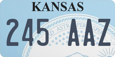 KS license plate 245AAZ