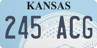 KS license plate 245ACG