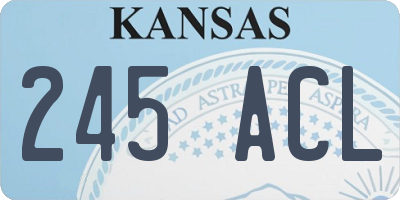 KS license plate 245ACL