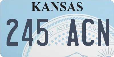 KS license plate 245ACN