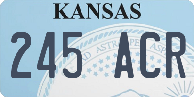 KS license plate 245ACR