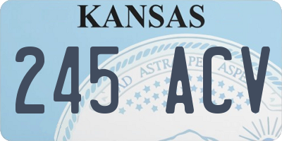 KS license plate 245ACV