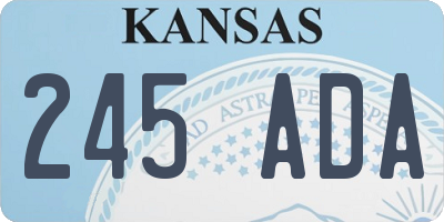 KS license plate 245ADA
