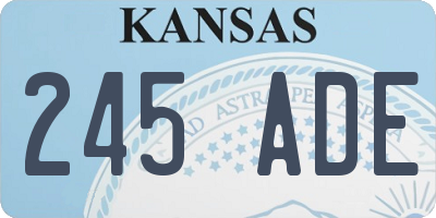 KS license plate 245ADE