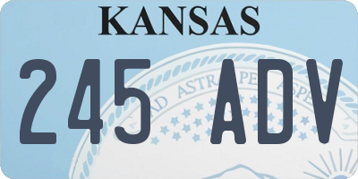 KS license plate 245ADV