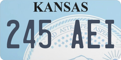 KS license plate 245AEI