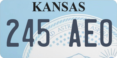 KS license plate 245AEO
