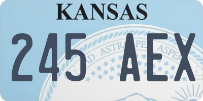 KS license plate 245AEX