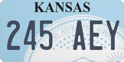 KS license plate 245AEY