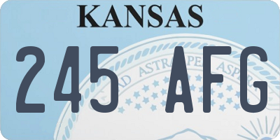 KS license plate 245AFG