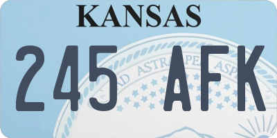 KS license plate 245AFK
