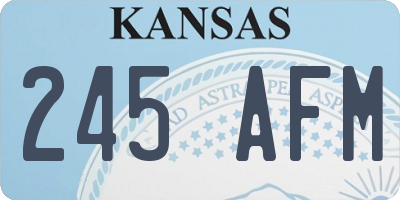 KS license plate 245AFM