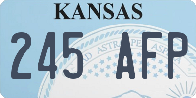 KS license plate 245AFP