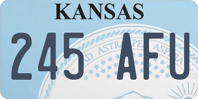 KS license plate 245AFU