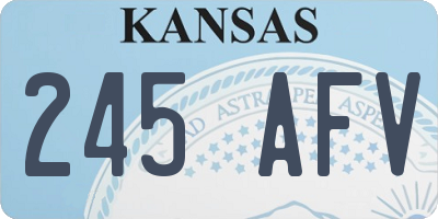 KS license plate 245AFV