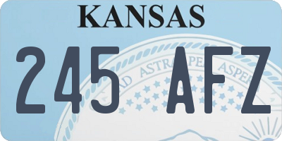 KS license plate 245AFZ