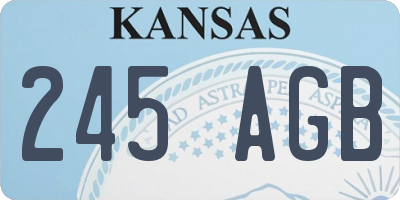 KS license plate 245AGB
