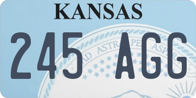 KS license plate 245AGG