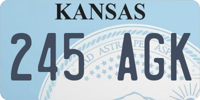 KS license plate 245AGK