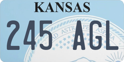 KS license plate 245AGL