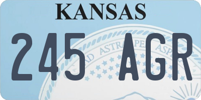 KS license plate 245AGR