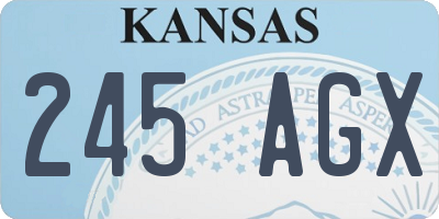 KS license plate 245AGX