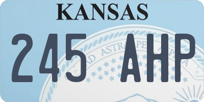 KS license plate 245AHP