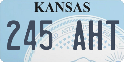 KS license plate 245AHT