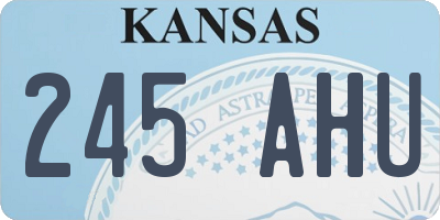 KS license plate 245AHU