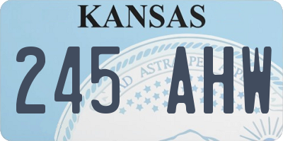 KS license plate 245AHW