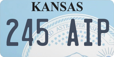 KS license plate 245AIP