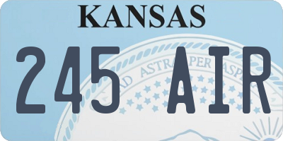 KS license plate 245AIR