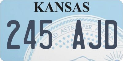 KS license plate 245AJD