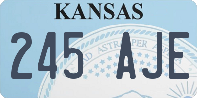 KS license plate 245AJE