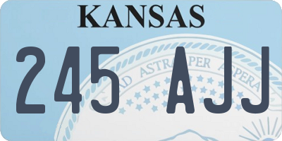 KS license plate 245AJJ