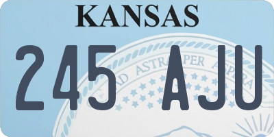 KS license plate 245AJU