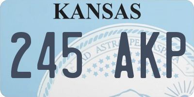 KS license plate 245AKP