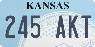 KS license plate 245AKT
