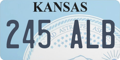 KS license plate 245ALB