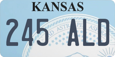 KS license plate 245ALD