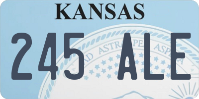 KS license plate 245ALE