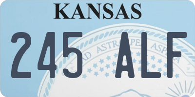 KS license plate 245ALF