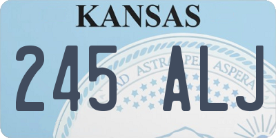 KS license plate 245ALJ