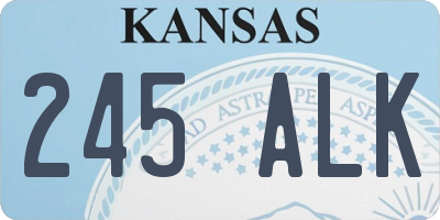 KS license plate 245ALK