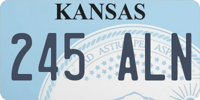 KS license plate 245ALN